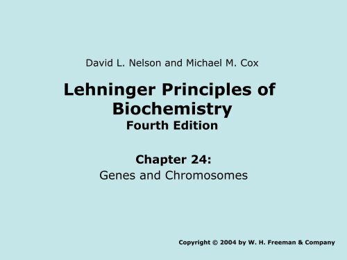 Lehninger Principles of Biochemistry - IBMC