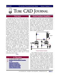 In This Issue This Issue Partial Feedback Amplifiers - Tube CAD ...