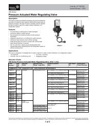 V46 Series Pressure Actuated Water Regulating Valve Catalog Page