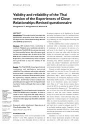Validity and reliability of the Thai version of the ... - ResearchGate