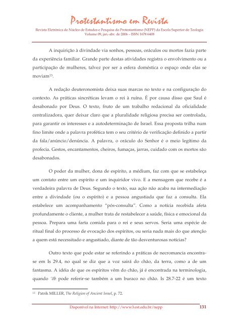 Protestantismo em Revista, volume 09 (Ano 05, n.1) - Faculdades EST