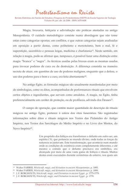 Protestantismo em Revista, volume 09 (Ano 05, n.1) - Faculdades EST