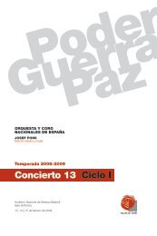 Concierto 13 Ciclo I - Orquesta y Coro Nacionales de EspaÃ±a