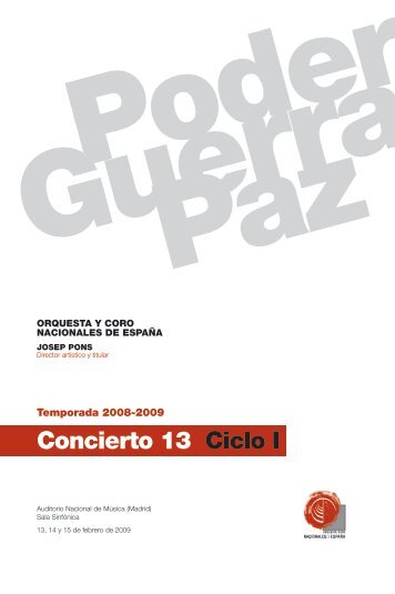 Concierto 13 Ciclo I - Orquesta y Coro Nacionales de EspaÃ±a