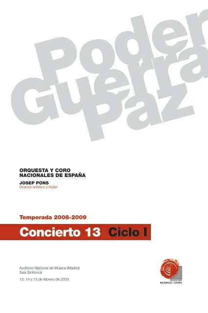 Concierto 13 Ciclo I - Orquesta y Coro Nacionales de EspaÃ±a