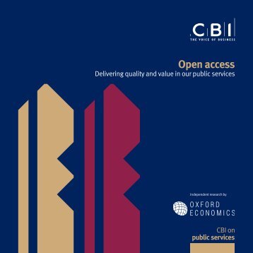Open access â Delivering quality and value in our public ... - CBI