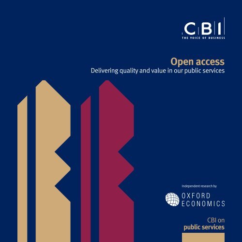 Open access â Delivering quality and value in our public ... - CBI