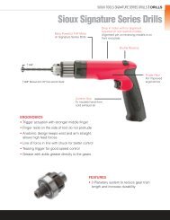 Sioux Signature Series Drills - Sioux Tools