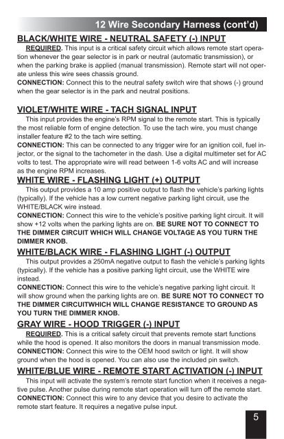 RS-130-DP Installation Guide - car alarm