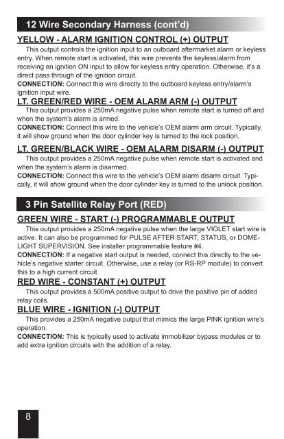 RS-130-DP Installation Guide - car alarm