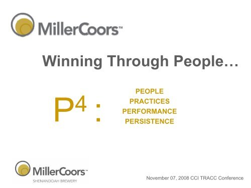 Winning Through Peopleâ¦ - TRACC