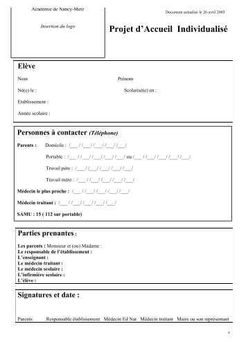 Protocole de soins et d'urgence - Cicbaa.com