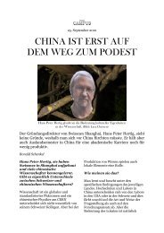 CHINA IST ERST AUF DEM WEG ZUM PODEST - CDH - EPFL