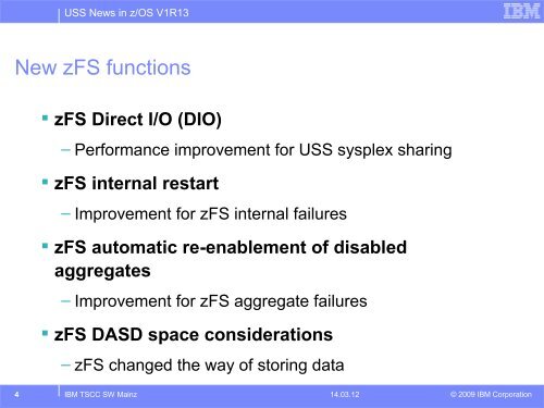 USS News in z/OS V1R13