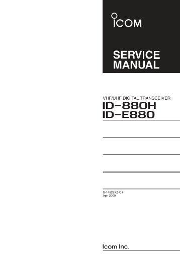 ID-880H/E880 SERVICE MANUAL