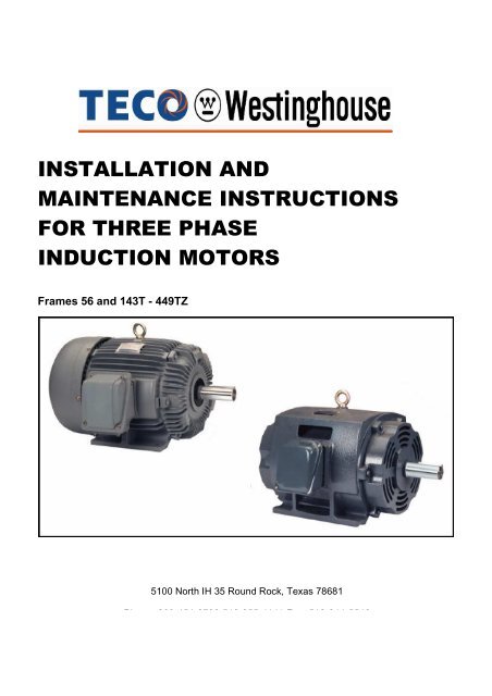 Teco Westinghouse Motor Company, Teco 3 Phase Induction Motor Wiring Diagram Pdf