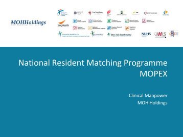 National Resident Matching Programme MOPEX - Physicians - MOH ...