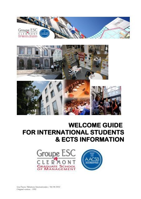 dossier d'information - ESC Clermont-Ferrand