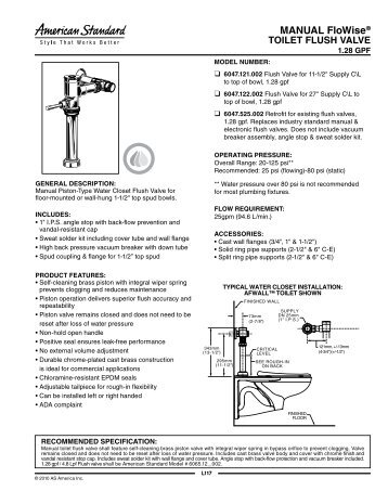 MANUAL FloWiseÂ® TOILET FLUSH VALVE - Home Depot