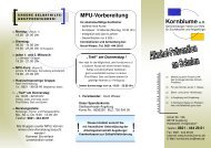 MPU-Vorbereitung - Kornblume eV