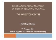 Child Sexual abuse In Zambia University Teaching Hospital