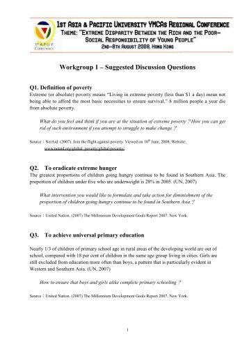 Workgroup 1 - Discussion Questions