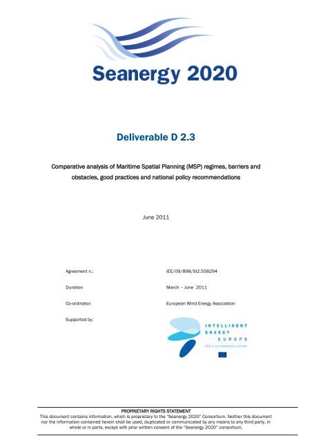 Comparative analysis of Maritime Spatial Planning ... - Seanergy 2020