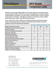 MPX-2-50 Test Point Module Data Sheet - CheckSum