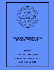 A.L. Philpott Manufacturing Extension Partnership report on Audit for ...