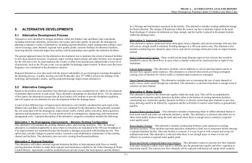 Phase A - Alternatives Analysis Report - Urban Drainage and Flood ...