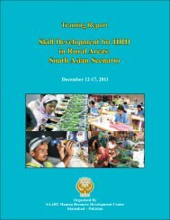 Skill Development for HRD in Rural Areas - SAARC Human ...