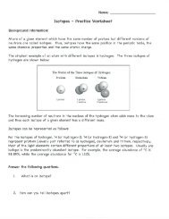 Isotopes - Practice Worksheet