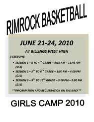 Rimrock Basketball Camp Application.pdf - Billings West High School