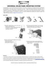 universal solar panel mounting system - SunForce Products Inc.