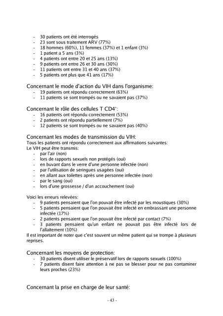 Rapport de stage - FacultÃ© de MÃ©decine