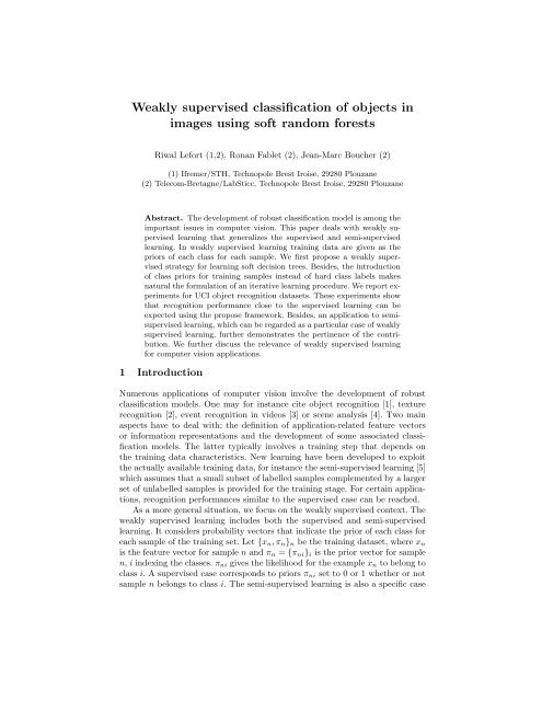 Weakly supervised classification of objects in images using soft ...