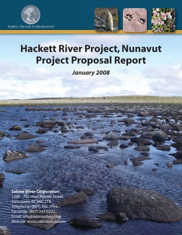 080121-08MN006-Sabina Hackett River Project Proposal ... - NIRB