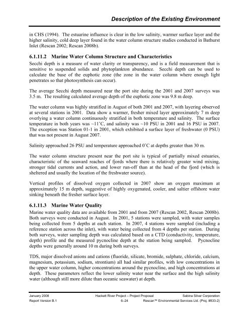 080121-08MN006-Sabina Hackett River Project Proposal ... - NIRB