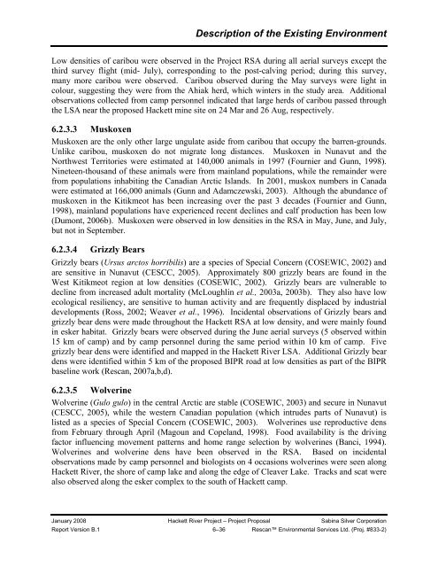 080121-08MN006-Sabina Hackett River Project Proposal ... - NIRB