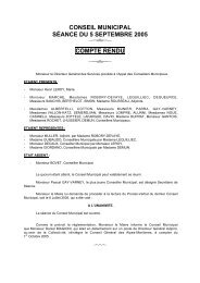 conseil municipal sÃ©ance du 5 septembre 2005 compte rendu