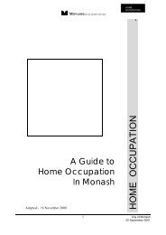 Home Occupation Guidelines - City of Monash