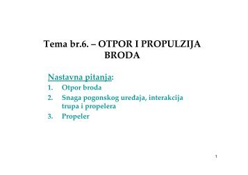 6. OTPOR I PROPULZIJA BRODA