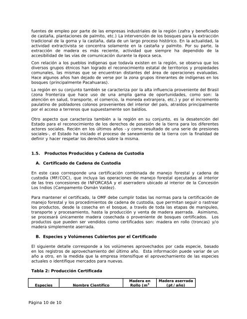 Resumen PÃºblico de CertificaciÃ³n - Rainforest Alliance