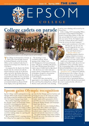 College cadets on parade - Epsom College