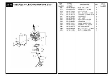 C32-01 CS25EPB(S) CYLINDER/PISTON/CRANK SHAFT - Hitachi