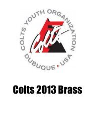 Colts Brass Audition Packet