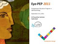 Eye PEP 2011 Brochure (8 x 6 inches) - LV Prasad Eye Institute