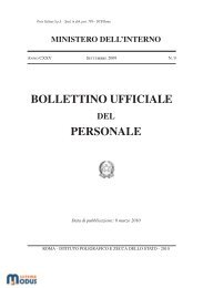 bollettino ufficiale personale - Pubblicazioni Ufficiali dello Stato