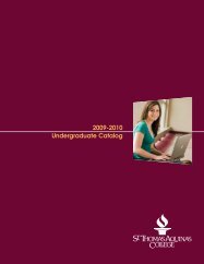 2009-2010 Undergraduate Catalog - St. Thomas Aquinas College