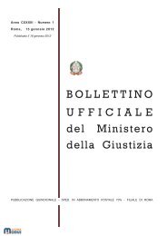 BOLLETTINO U F F I C I A L E del Ministero della Giustizia